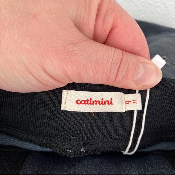NWT Catimini jeans black denim knit elastic waist pull on size 9 months - Picture 5 of 12